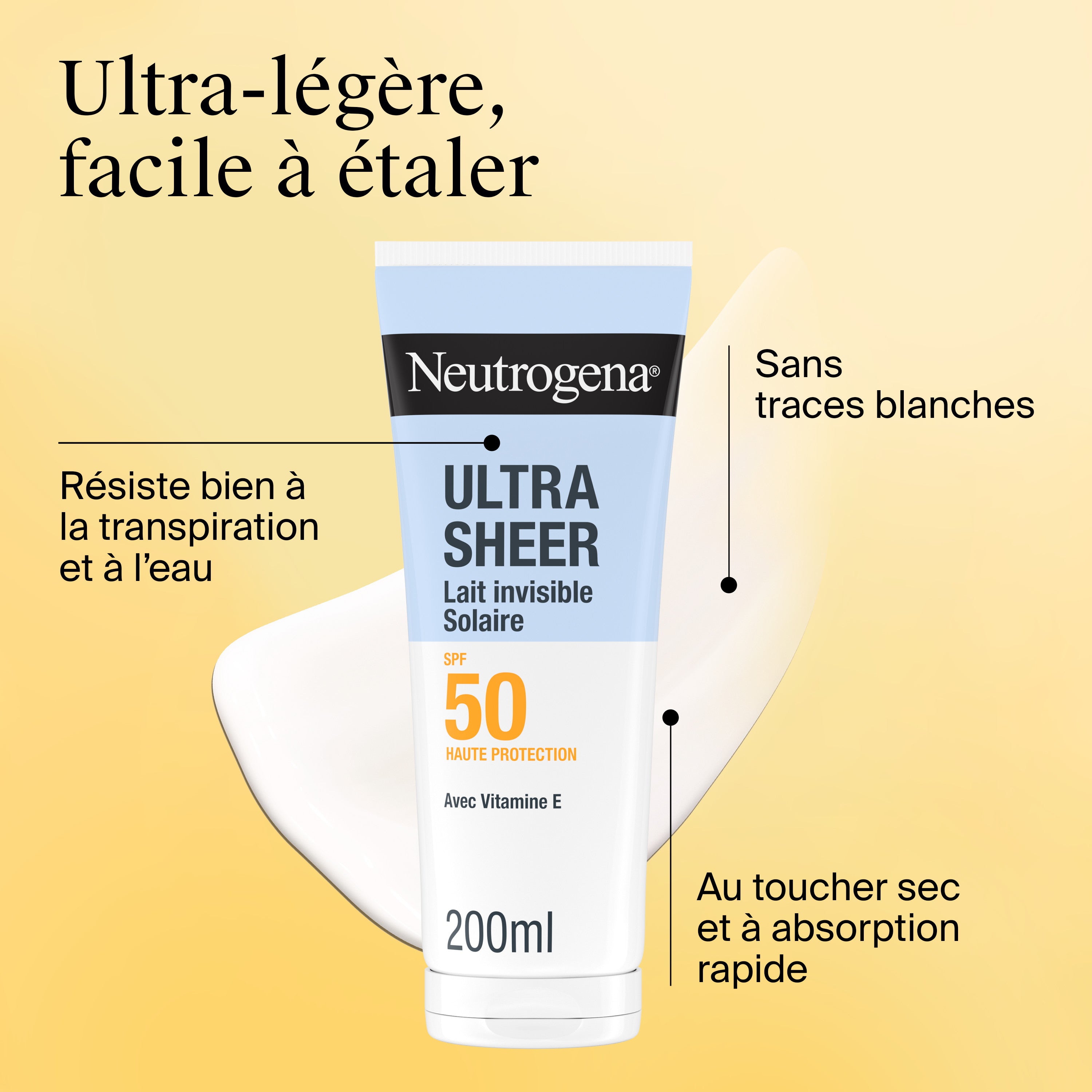 Neutrogena Ultra Sheer Invisible Body Lotion Sunscreen SPF50