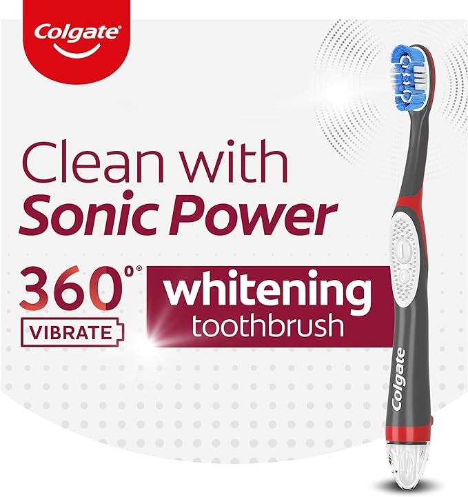 Colgate 360 Optic White  Medium Power Toothbrush with replaceable head