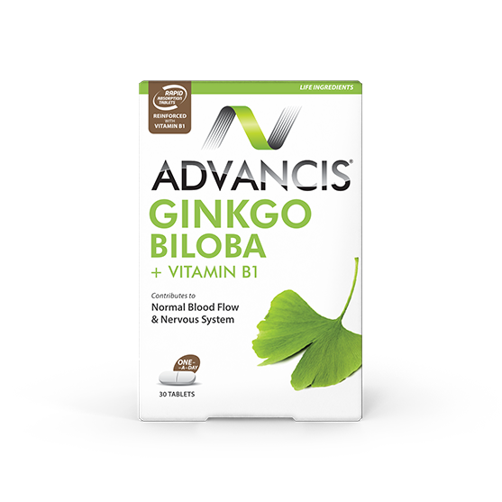 GINKGO BILOBA + VITAMIN B1 - 30 Tablets