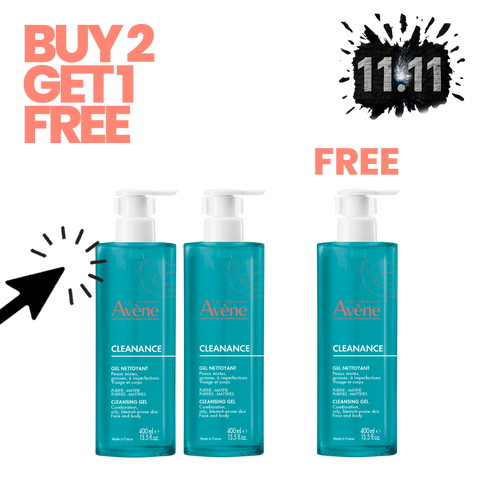 Buy 2 Avène Cleanance Gel - 400ML & Get 1 for Free