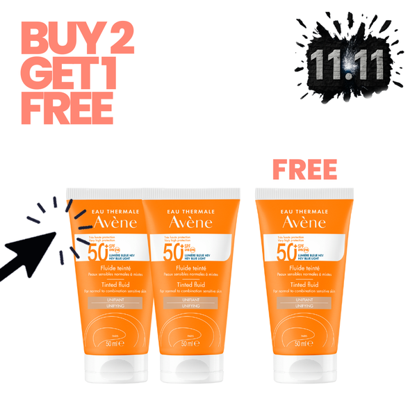 Buy 2 Avene Very High Protection 50+ Fluid,Tinted 50ML & Get 1 Free