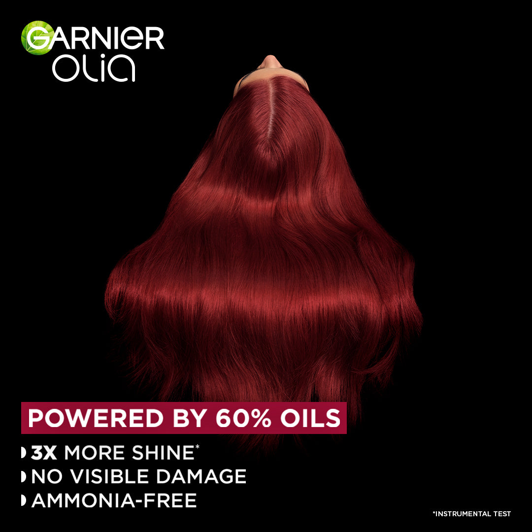 Garnier Olia Ammonia Free, Permanent Hair Coloration at Home with Natural Origin Flower Oils