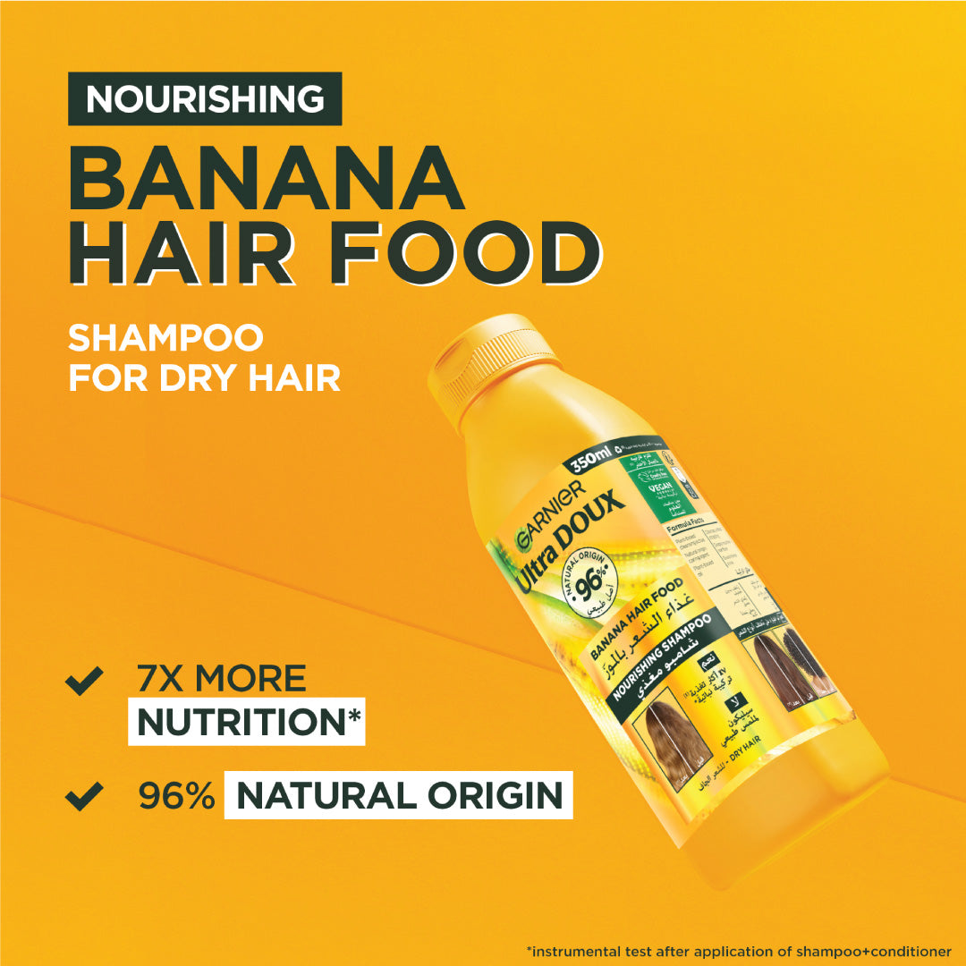 Garnier Ultra Doux Banana Vegan Hair Food Shampoo for dry hair