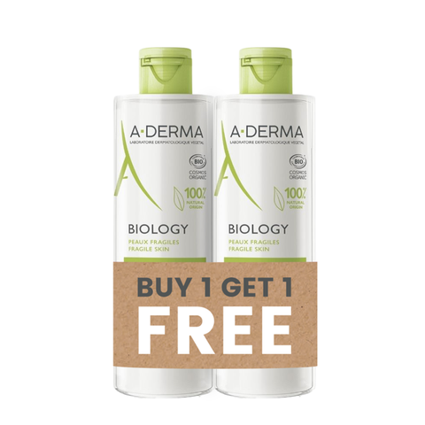 Buy 1 Get 1  Buy A-Derma Biology micellar water 400ml  Get A-Derma Biology micellar water 400ml
