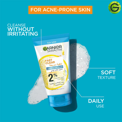 Garnier Exfoliating Wash Anti Acne 150 mL