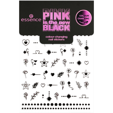 Essence Pink New Black Colour Changing Nail Stickers 01