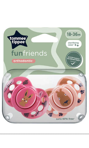 Tommee Tippee     2X 18-36M FUN SOOTHER