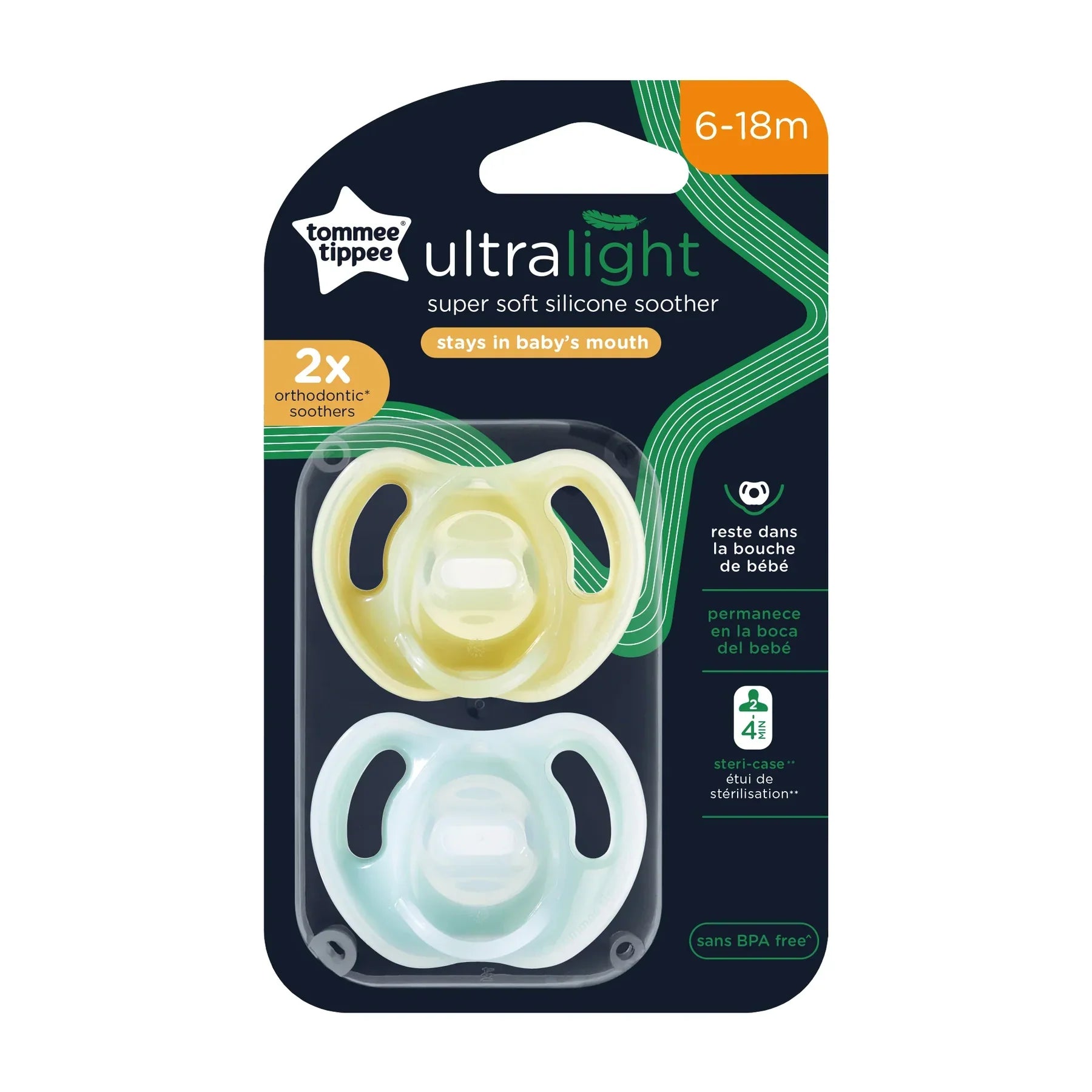 Tommee Tippee     2X ULTRALIGHT SOOTHERS