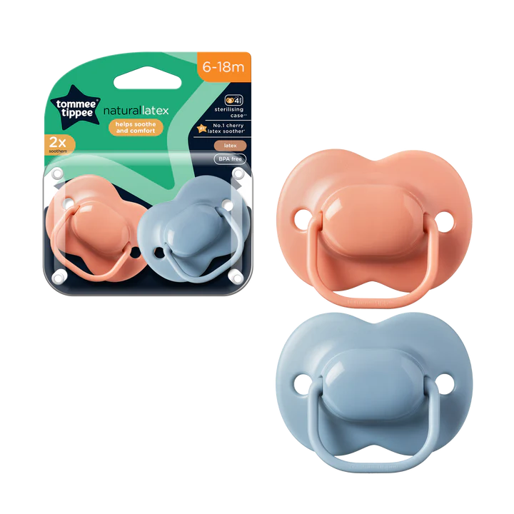 Tommee Tippee     2 X  CHERRY LATEX SOOTHER