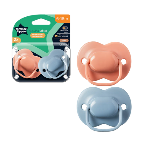 Tommee Tippee     2 X  CHERRY LATEX SOOTHER
