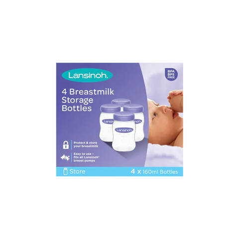 LANSINOH STORAGE BOTTLES X 4