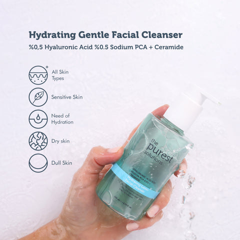 Hydrating Gentle Facial Cleanser %0.5 Hyaluronic Acid %0.5 Sodium PCA + Ceramide