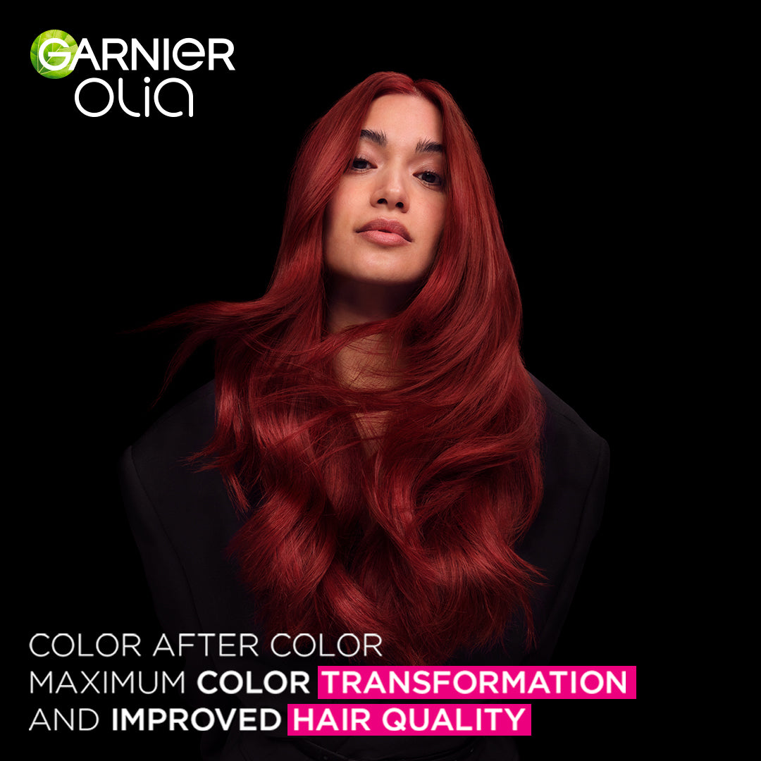 Garnier Olia Ammonia Free, Permanent Hair Coloration at Home with Natural Origin Flower Oils