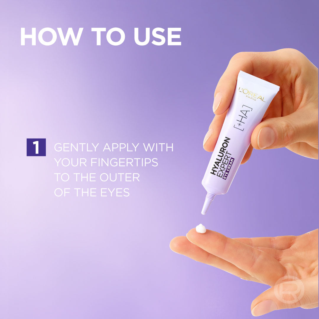 L’Oréal Paris, Hyaluron Expert, Replumping and Moisturizing Eye Cream, against Fine Lines, for Eye-Contour Replumping, with Hyaluronic Acid, 50 ml