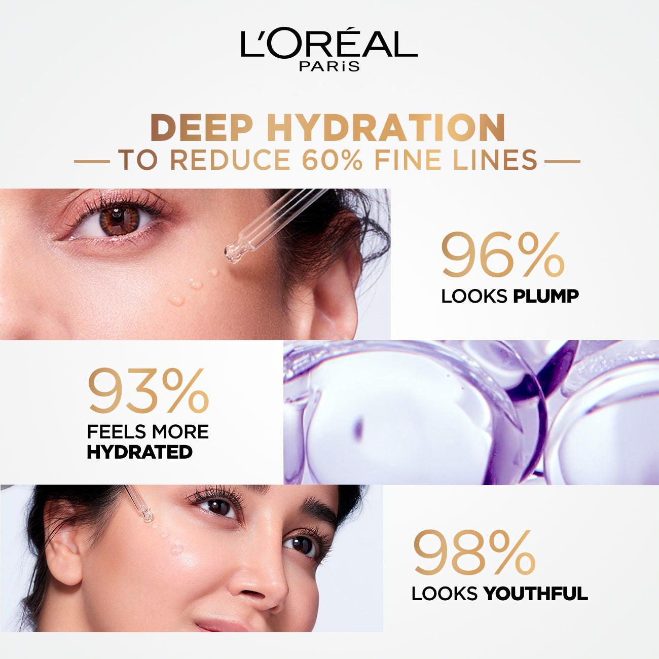 L’Oréal Paris, Hyaluron Expert Replumping Face Serum, with 1.5% Hyaluronic Acid, for Fine Lines Reduction, Hydration and Youthful Looking Skin , 30ml