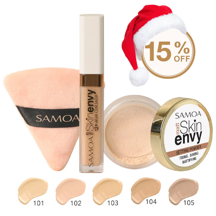 15% OFF Samoa Skin Envy Concealer + Setting Powder Bundle + touch up puff