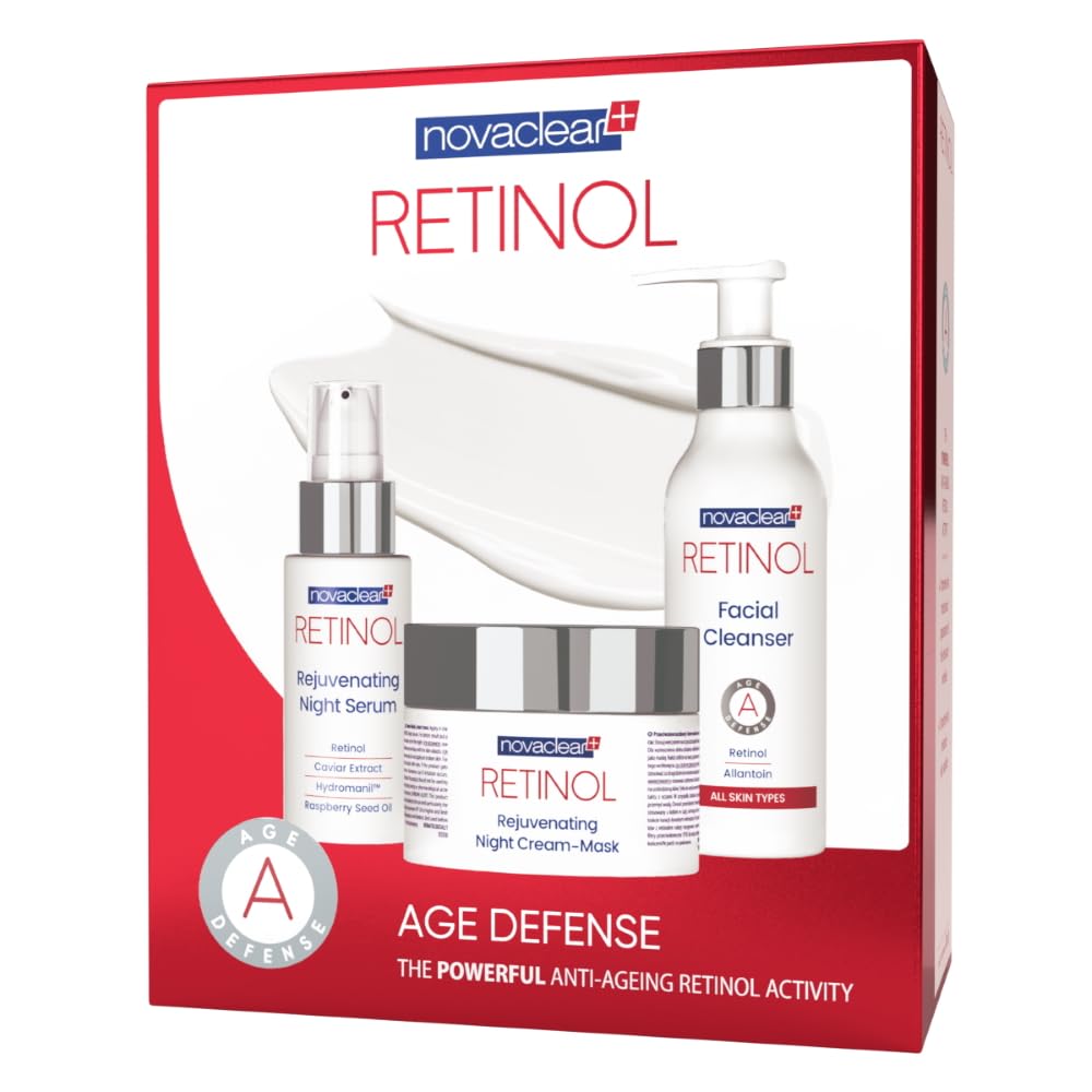 NOVACLEAR RETINOL SET (FACIAL CLEANSER, NIGHT CREAM- MASK, SERUM )