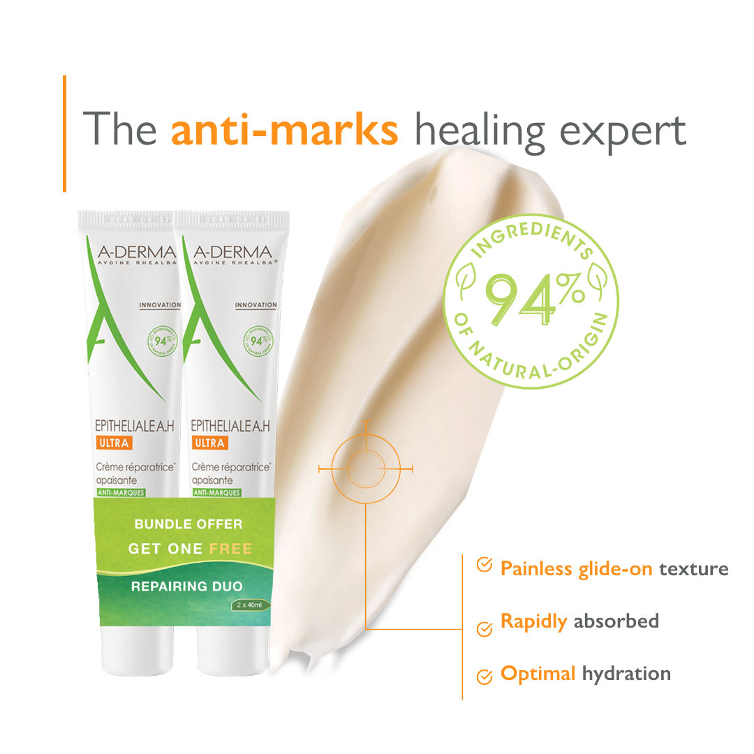 Buy One Get One A-Derma Epitheliale AH Ultra Anti-mark Ultra Repairing cream 40ml