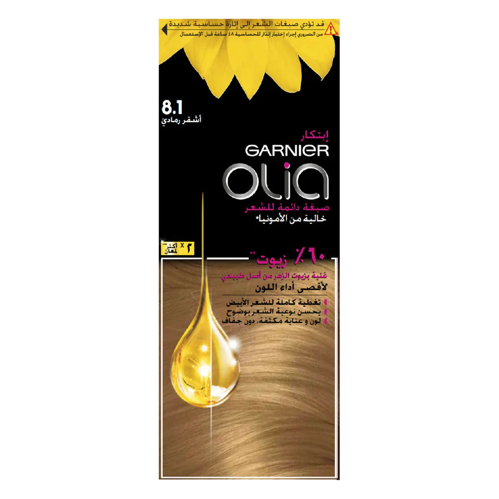 Garnier Olia Ammonia Free, Permanent Hair Coloration at Home with Natural Origin Flower Oils