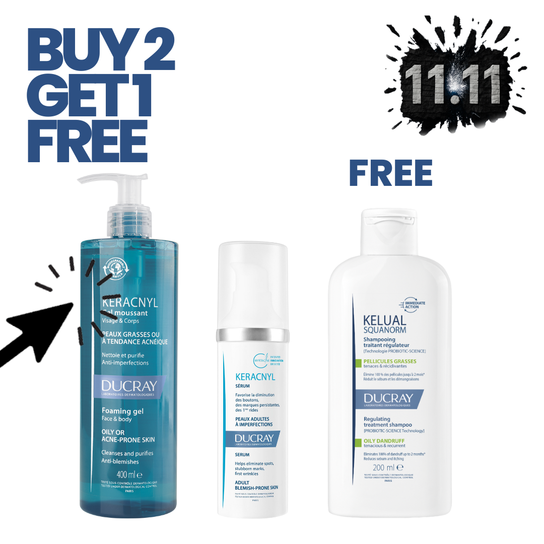 Buy keracnyl gel 400ML + Keracnyl Serum & Get Squanorm Anti-Dandruff Shampoo - Oily Scalp (Free)