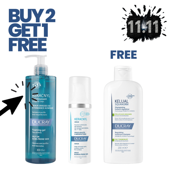 Buy keracnyl gel 400ML + Keracnyl Serum & Get Squanorm Anti-Dandruff Shampoo - Oily Scalp (Free)