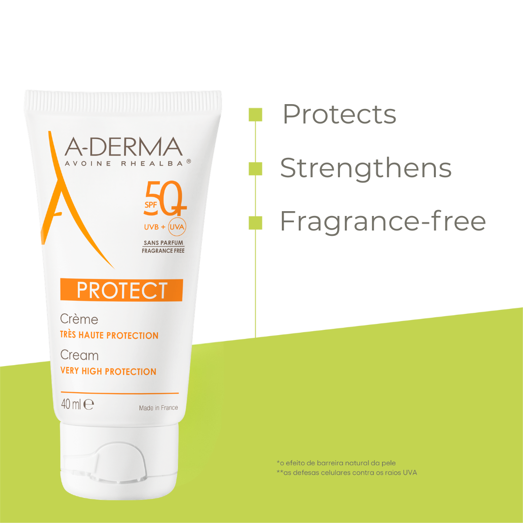 A-Derma Buy 1 Get 1 Protect Fragrance Free Face Sunscreen for dry, sensitive skin 40ml