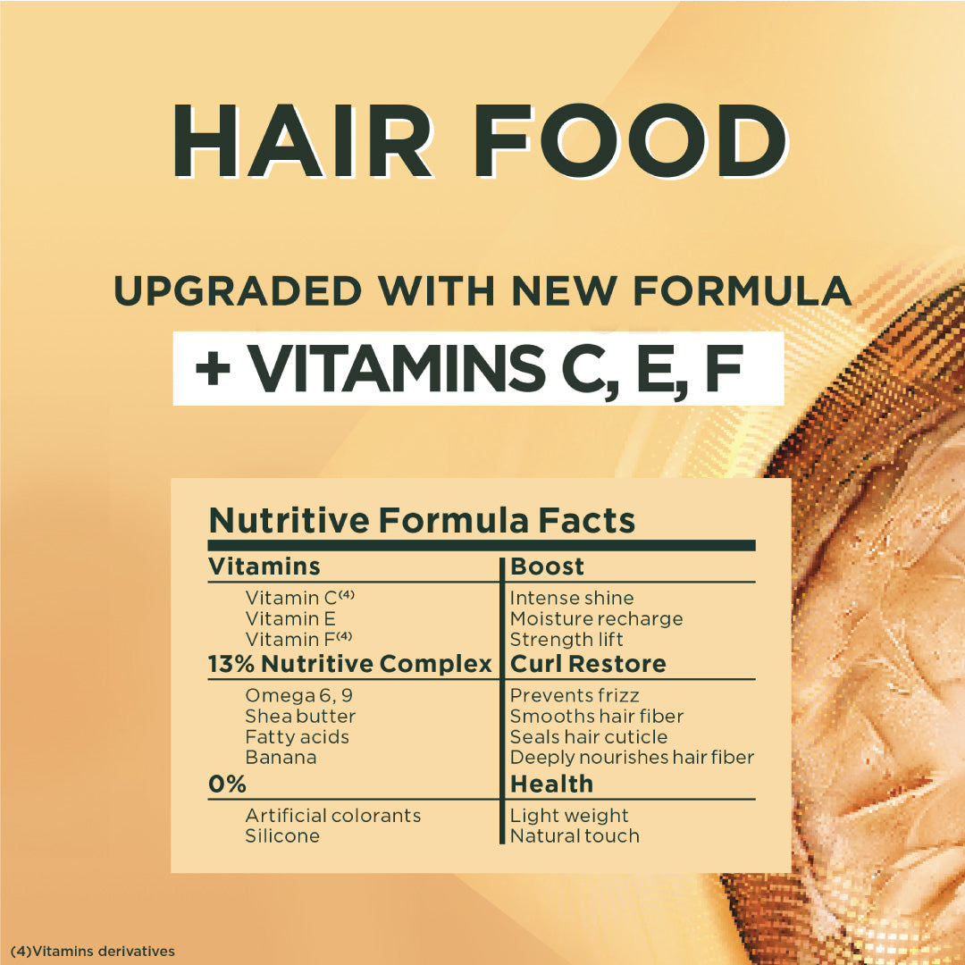 Garnier Ultra Doux Cocoa Butter Vegan Hair Food 3in1 Mask for curly hair, Boosted with Vitamins C, E & F
