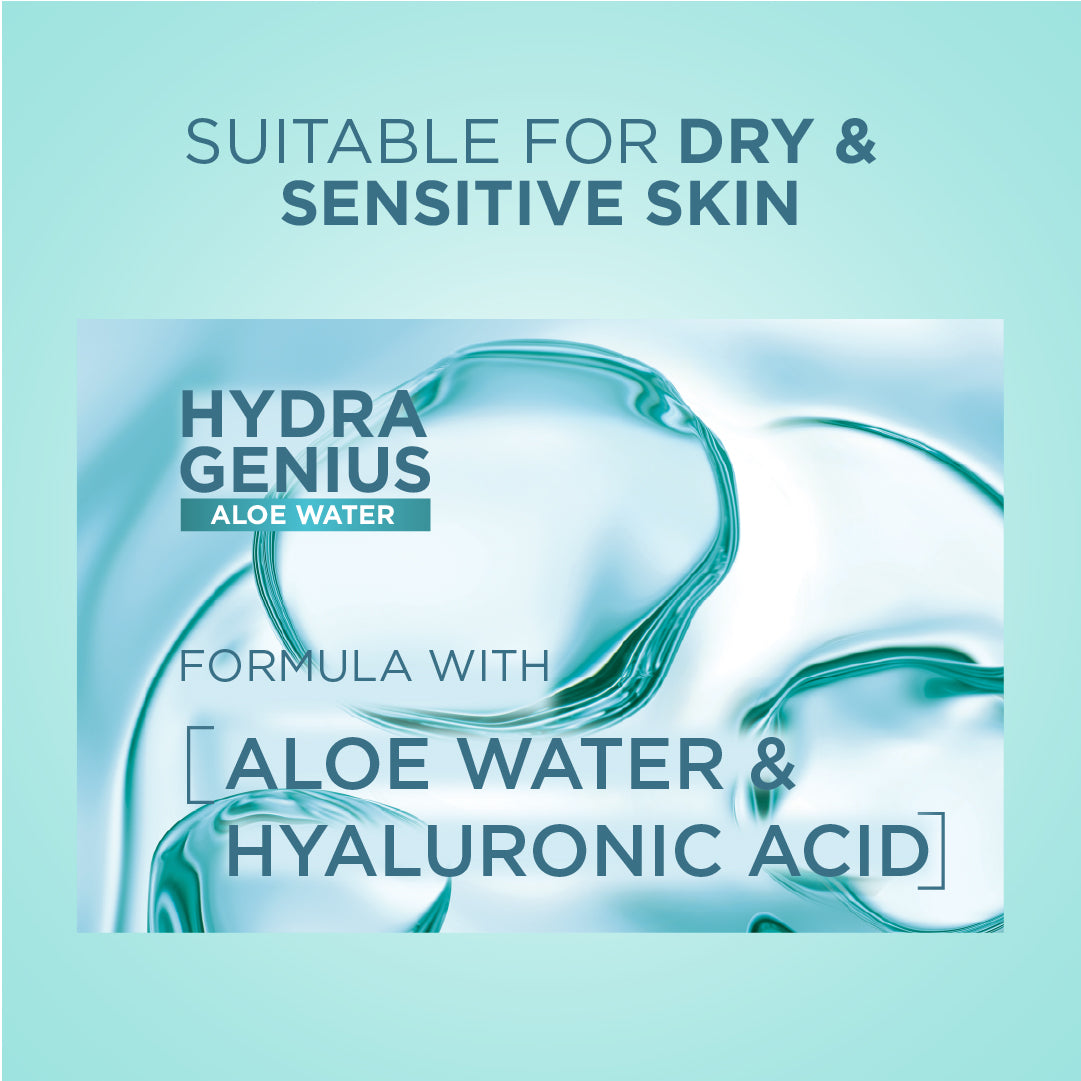 L'Oréal Paris, Hydra Genius, Water-Based Gel Facial Moisturiser, with Aloe Vera, 70 ml