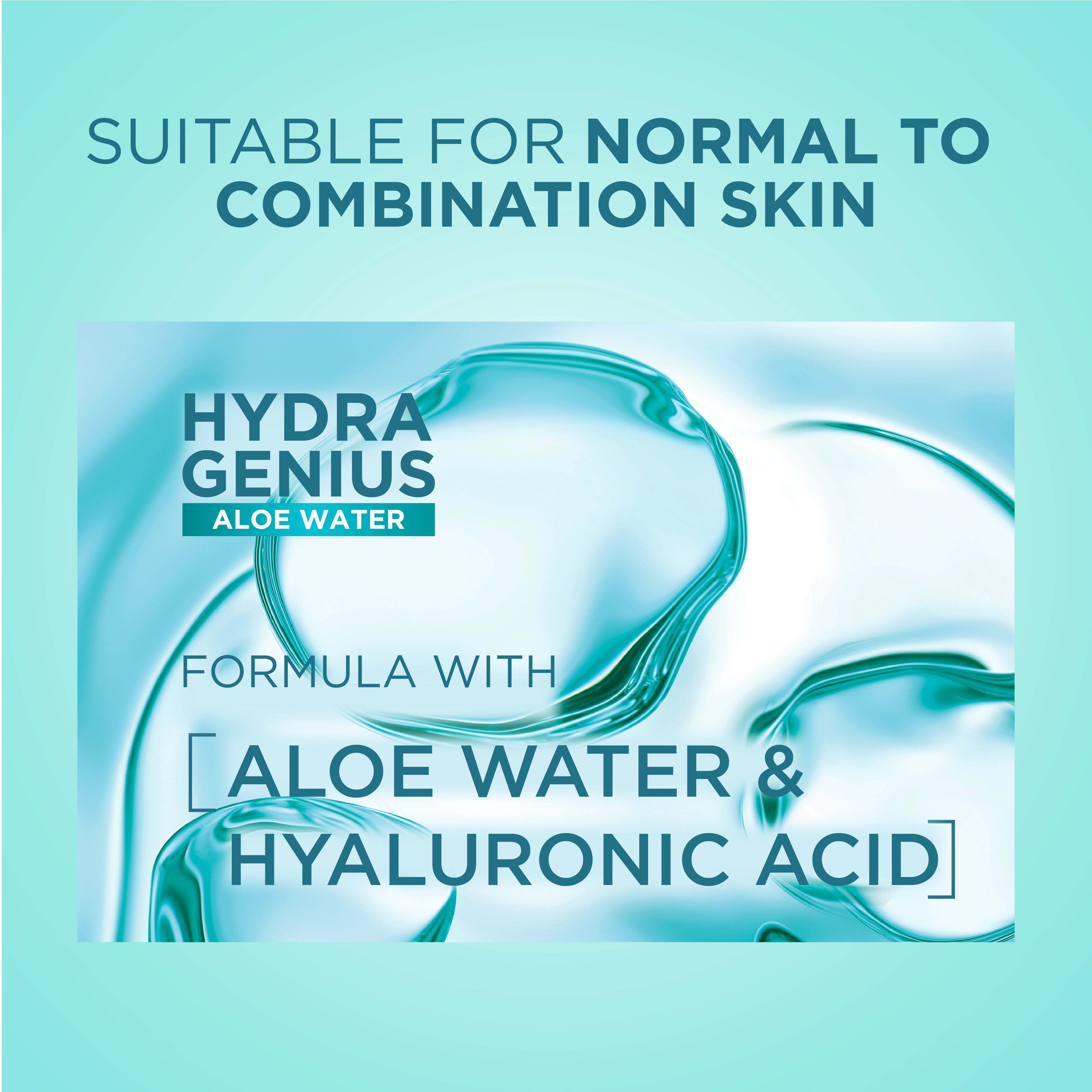 L'Oréal Paris, Hydra Genius, Water-Based Gel Facial Moisturiser, with Aloe Vera, 70 ml