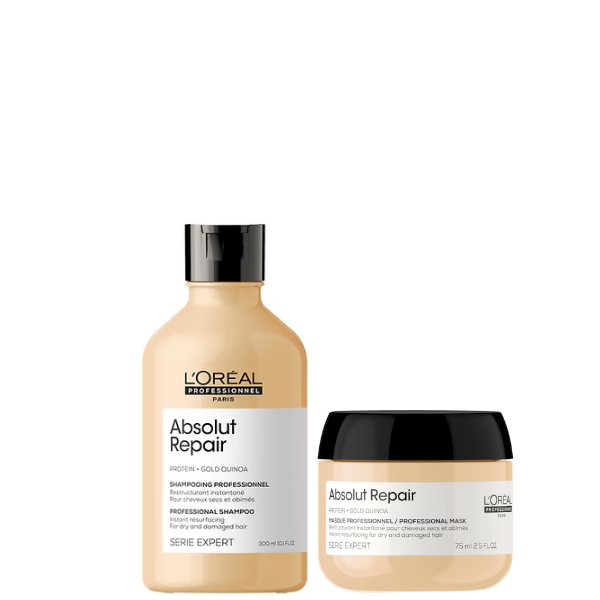 Absolut Repair Shampoo and Travel Size Mask Copack