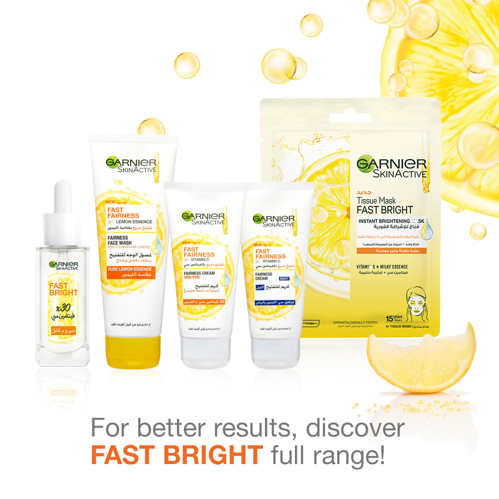 Garnier Fast Bright Tissue Mask For uneven & Dull Skin