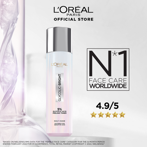 L’Oréal Paris 5% Glycolic Acid Peeling Toner for Instant Glowing Skin