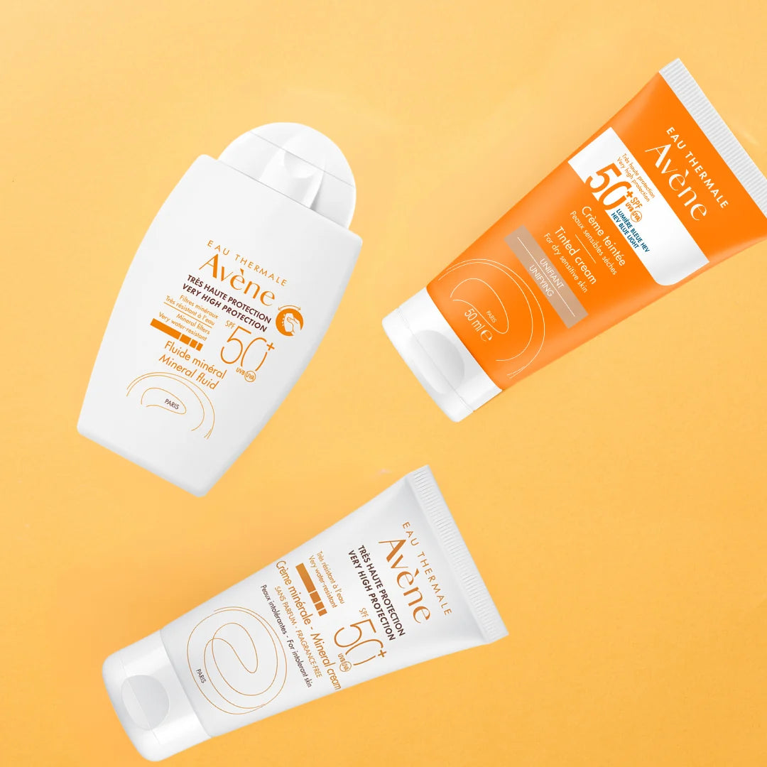 Avène mineral fluid SPF50+ Sunscreen 40ml | Ultra Light 100% Mineral Filter for Intolerant Skin - Matte Finish