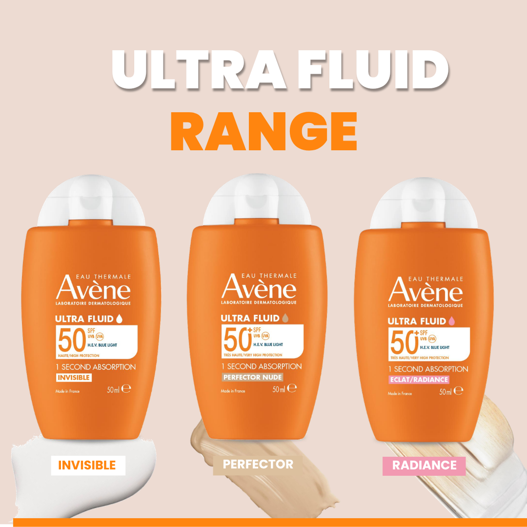 Avène Ultra fluid Eclat Radiance SPF50+ Sunscreen 50ml  | Ultra Light Hydrating Micropigments Tinted Sunscreen