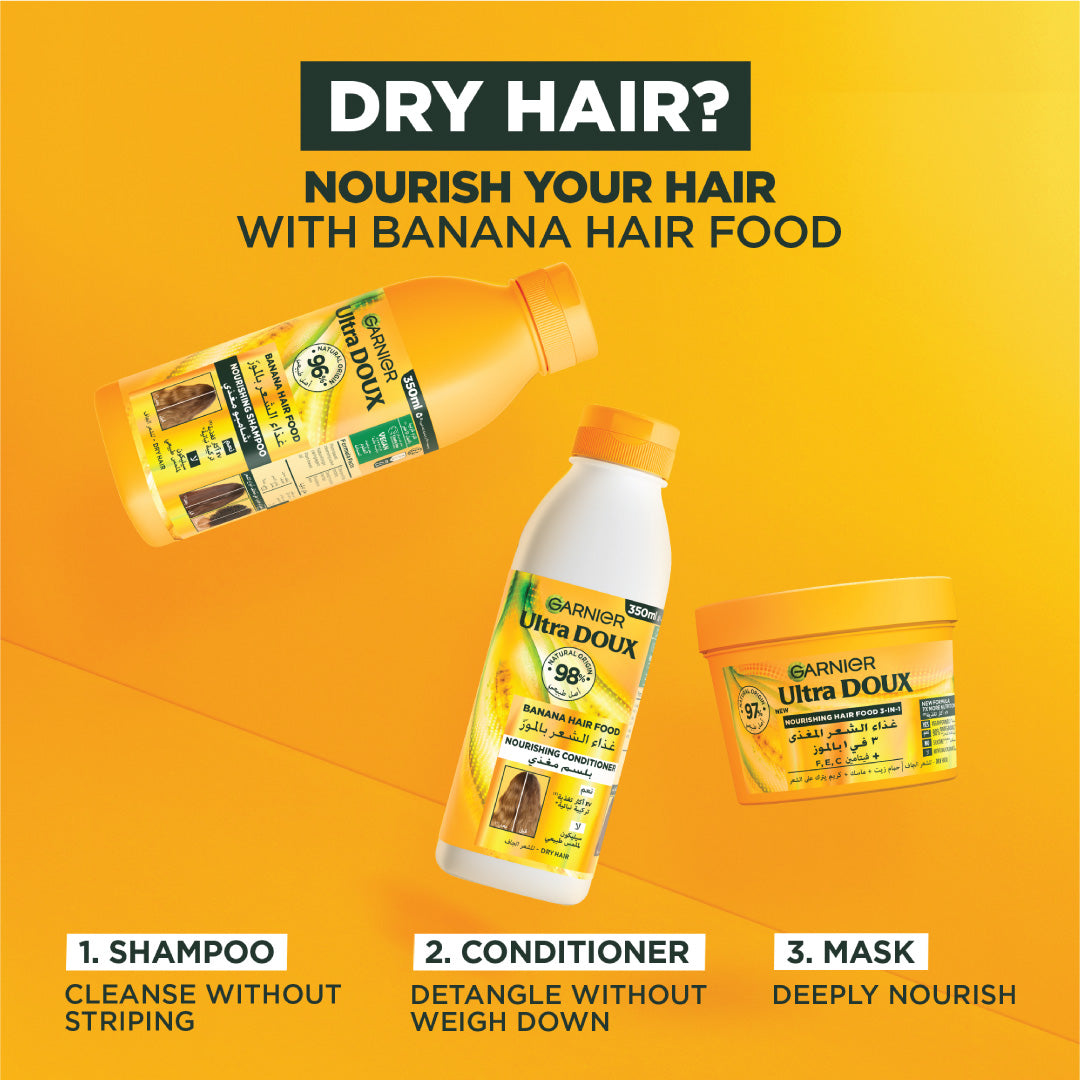 Garnier Ultra Doux Banana Vegan Hair Food Shampoo for dry hair