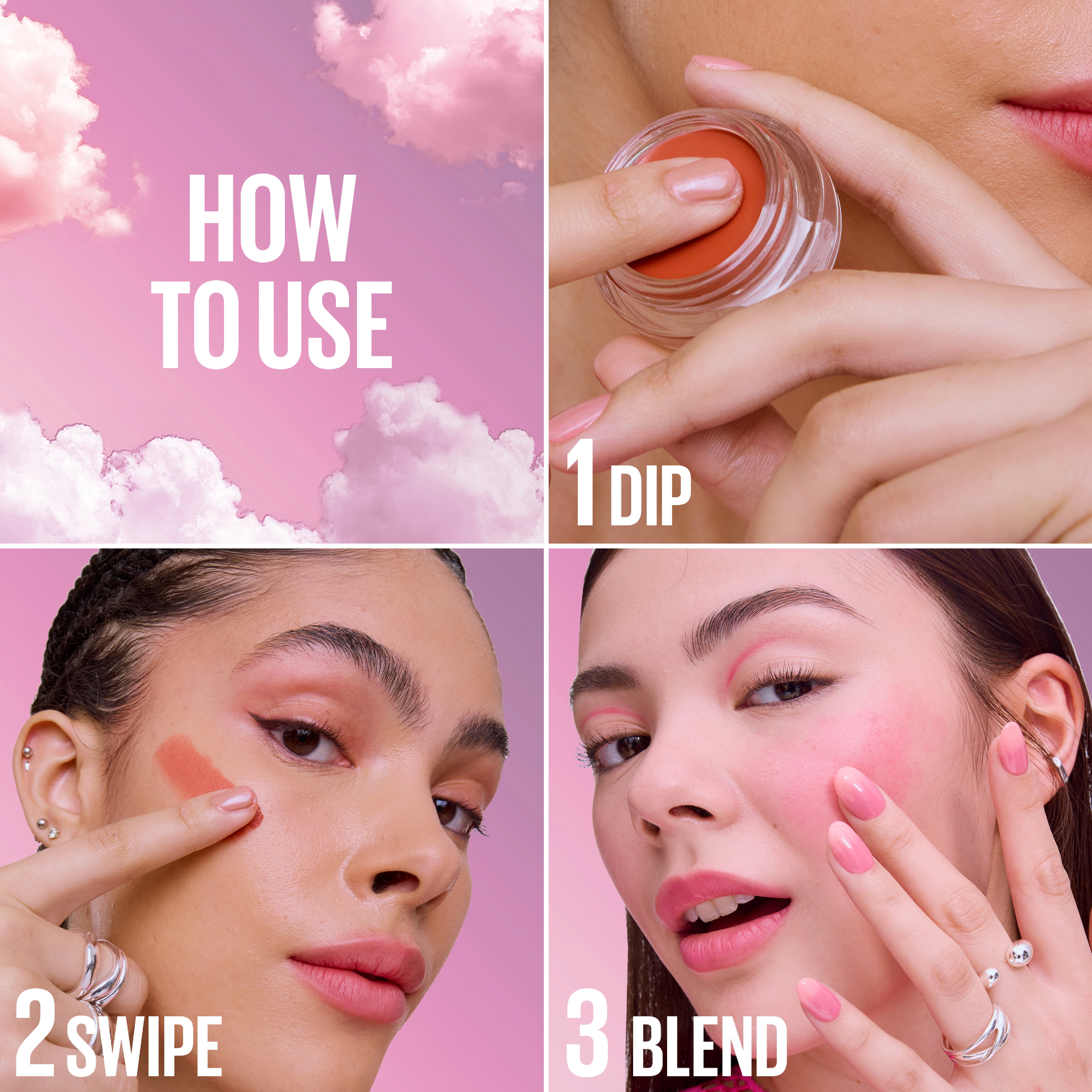 Cloudtopia Blush for Cheeks and Lip Mousse, Ultra-Vivid, Pigmented Formula for Up to 14HR