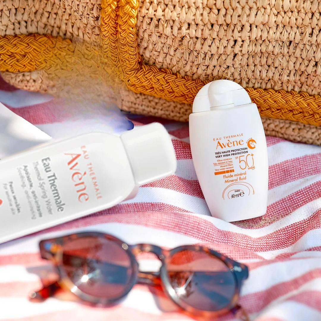 Avène mineral fluid SPF50+ Sunscreen 40ml | Ultra Light 100% Mineral Filter for Intolerant Skin - Matte Finish