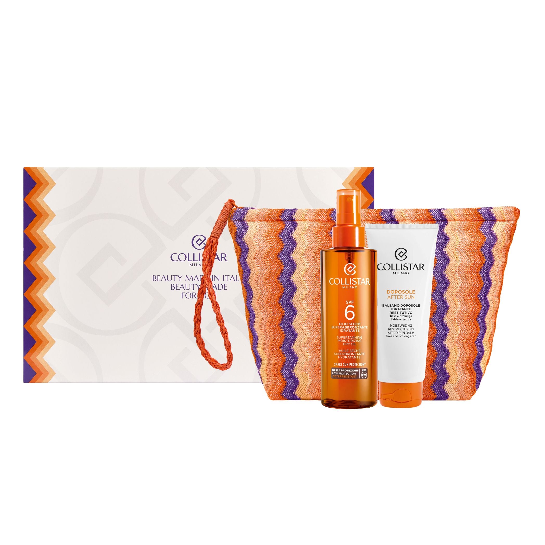Collistar Pouch Dry Oil SPF6 +Sun Cream 100Ml