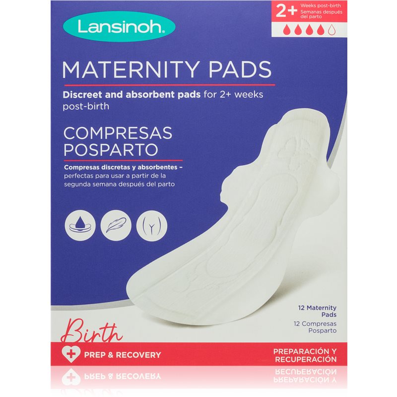 LANSINOH MATERNITY PADS 2+ X 12