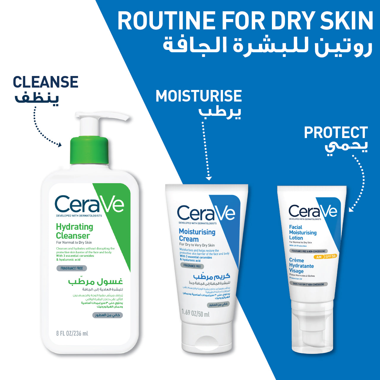 CeraVe Moisturising Cream for Dry to Very Dry Skin 3 Essential Ceramides 50ml