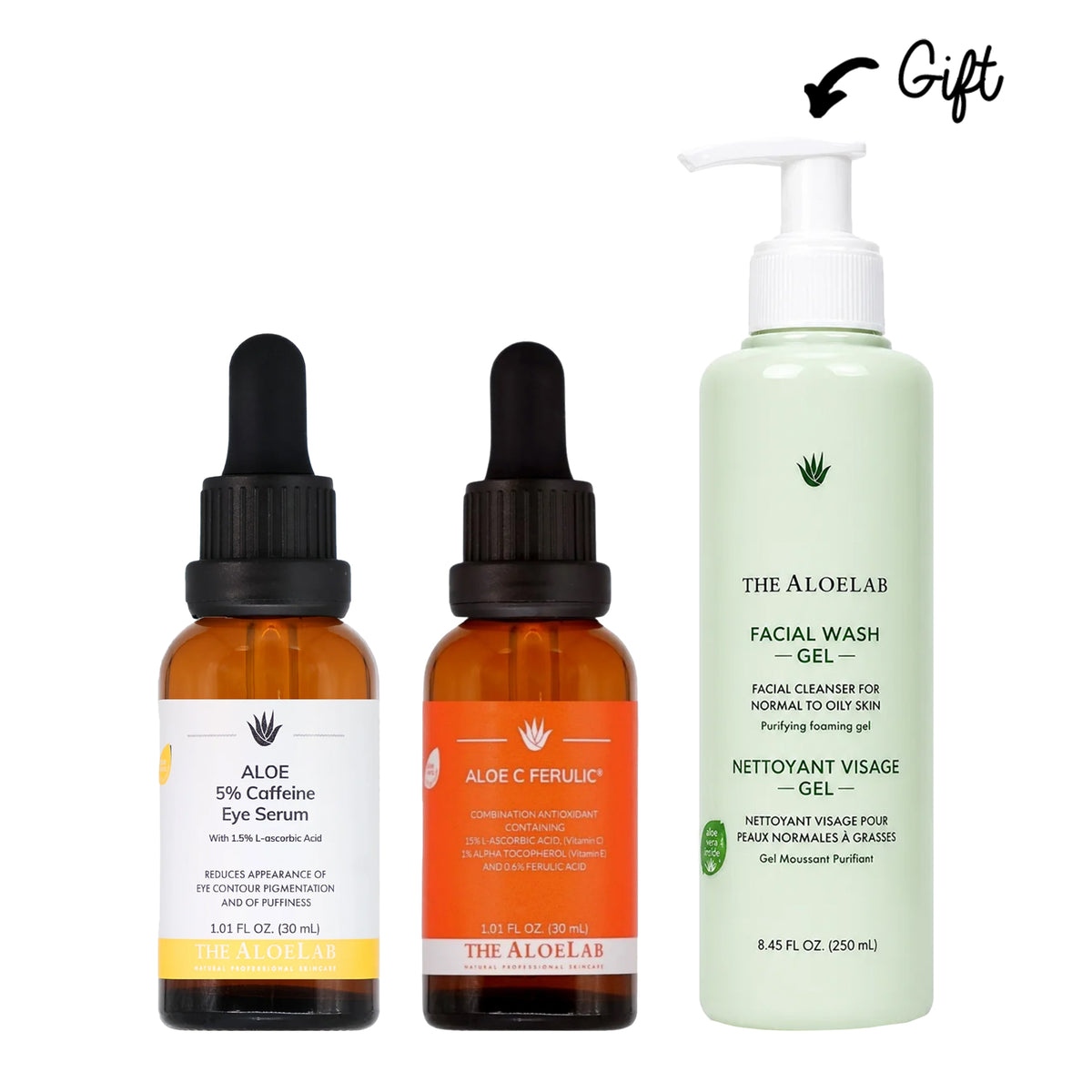 Buy Aloe C Ferulic & Caffeine Eye Serum & get a FREE Gel Cleanser Full Size