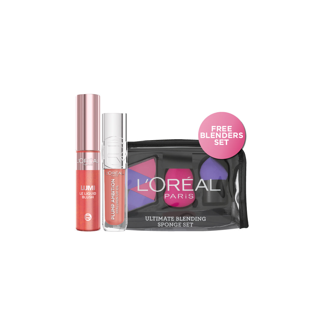 20 % OFF Plump Ambition + Lumi Blush+ Free Blenders Set