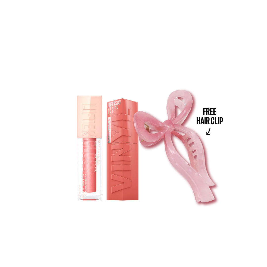 15% OFF Lifter Gloss + Vinyl Ink Lipstick Get Pink Hair Clip