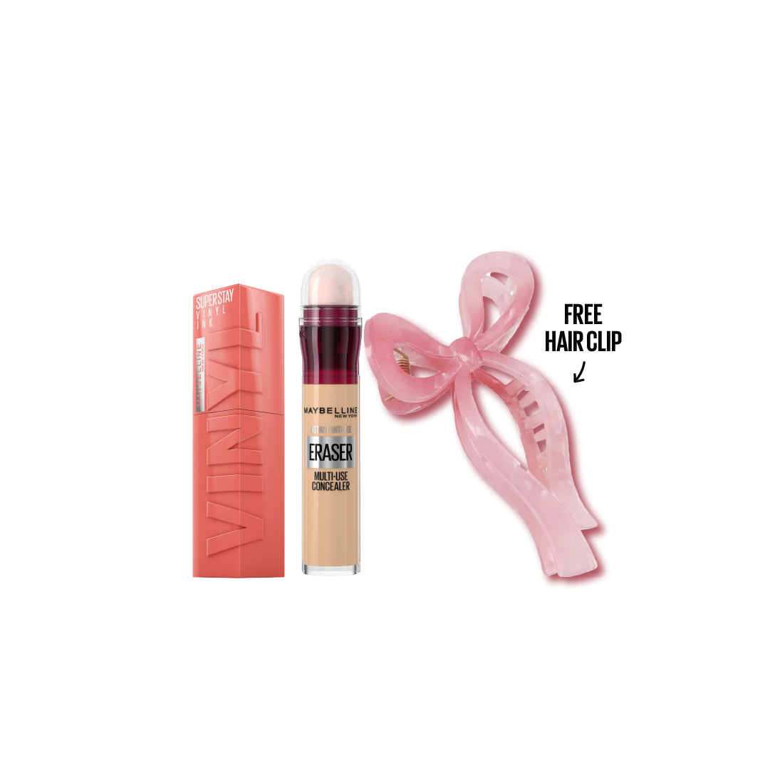 15% OFF Vinyl Ink Lipstick +  Instant Age Rewind Concealer Get Pink Hair Clip