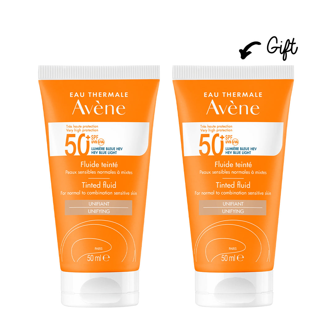 Buy Avène Sunscreen Tinted Fluid SPF 50+ 50ml & get the 2nd at 50% off