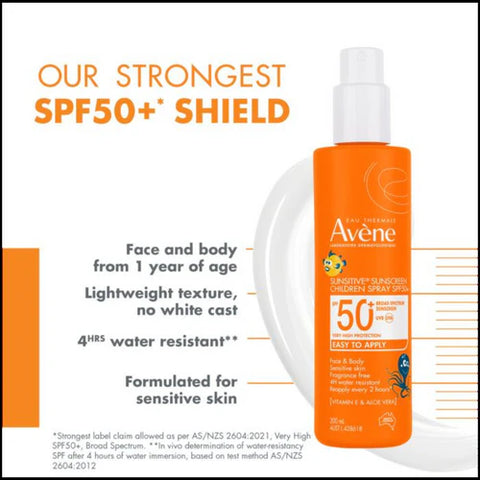 Eau thermale Avene Kids Sun Protection Spray SPF50+  200ML
