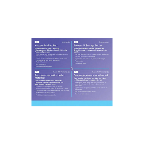 LANSINOH STORAGE BOTTLES X 4