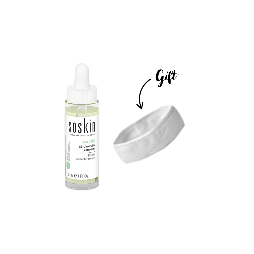 SOSKIN Double Correction Serum 30 ML+Soskin HeadBand (Gift)