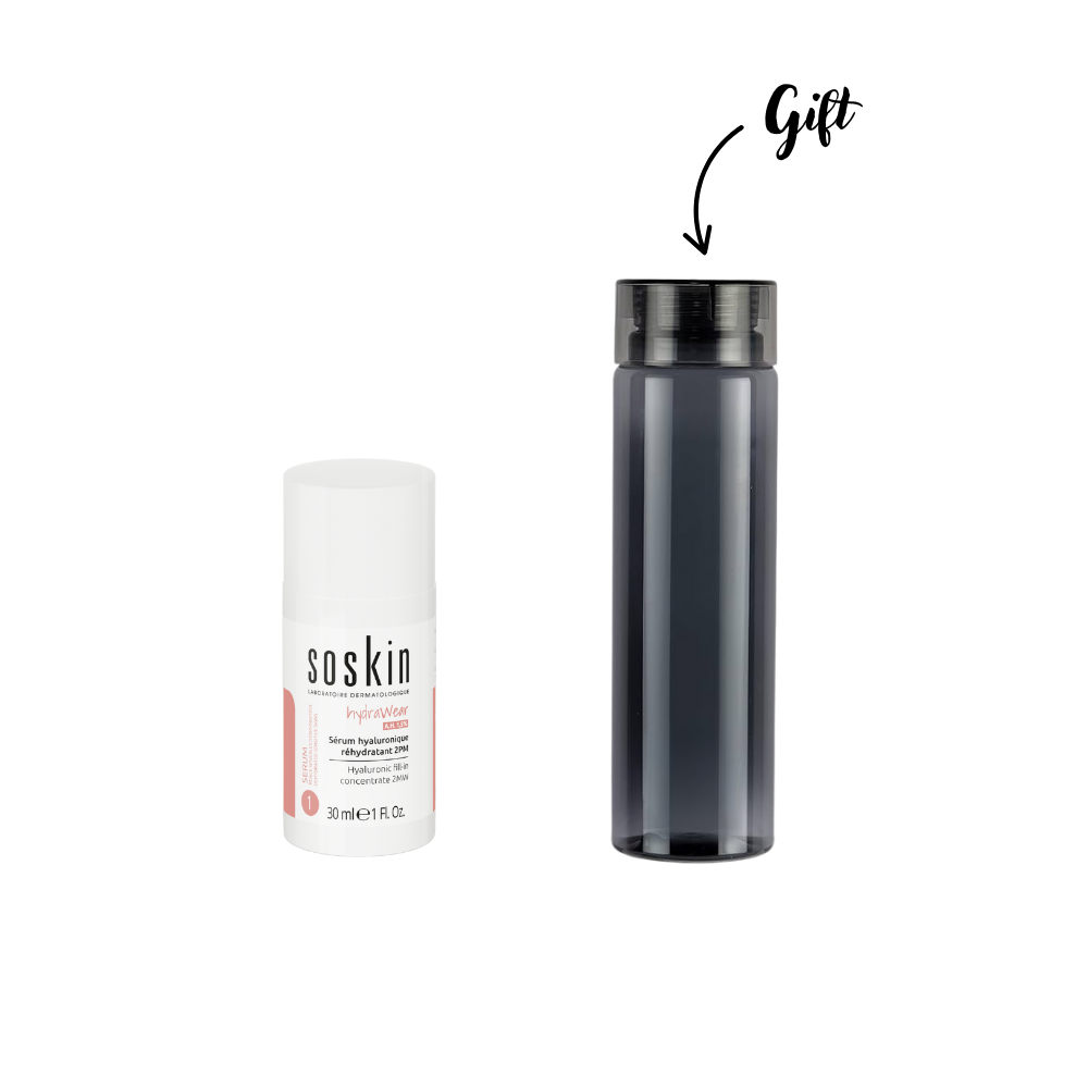 SOSKIN SERUM HYALURONIQUE 30ml + Soskin Water Bottle(Gift)
