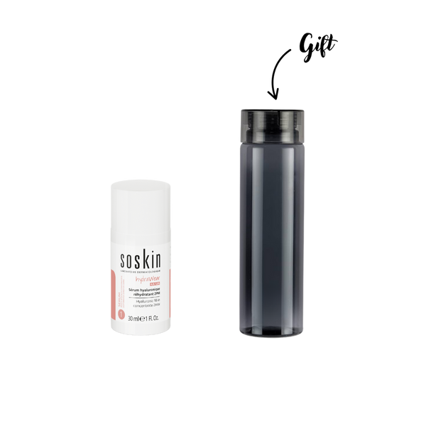 SOSKIN SERUM HYALURONIQUE 30ml + Soskin Water Bottle(Gift)